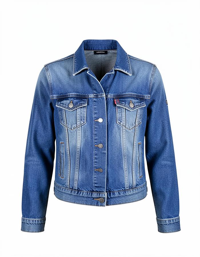 Campera de jean con efecto de maniquí fantasma